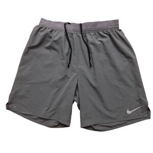 Nike Stride Running Shorts Mens Size M Linerless Drawstring Stretch Gray